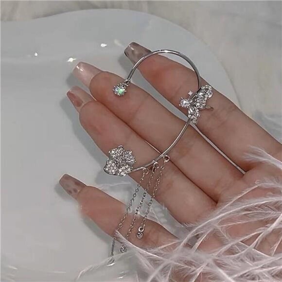 Sexy Butterfly Tassel Style Non Pierced Earrings Butterfly Earrings For Women - Picture 5 of 5